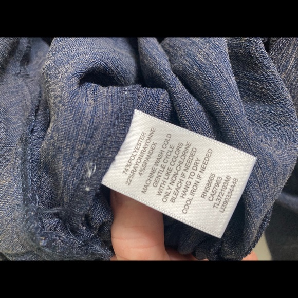 Leith ladies high waist blue tie shorts size Medium - Picture 6 of 6